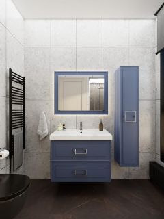 Тумба под раковину La Fenice Cubo FNC-01-CUB-BG-90-2 Синяя матовая 90 см